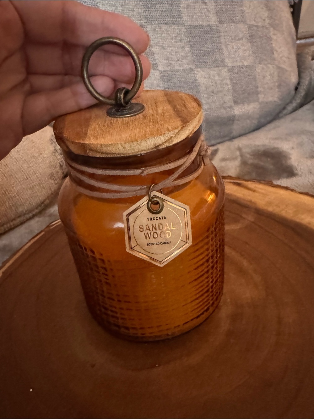 Toccata Sandalwood Scented Candle - Amber Jar - Picture 2 of 5